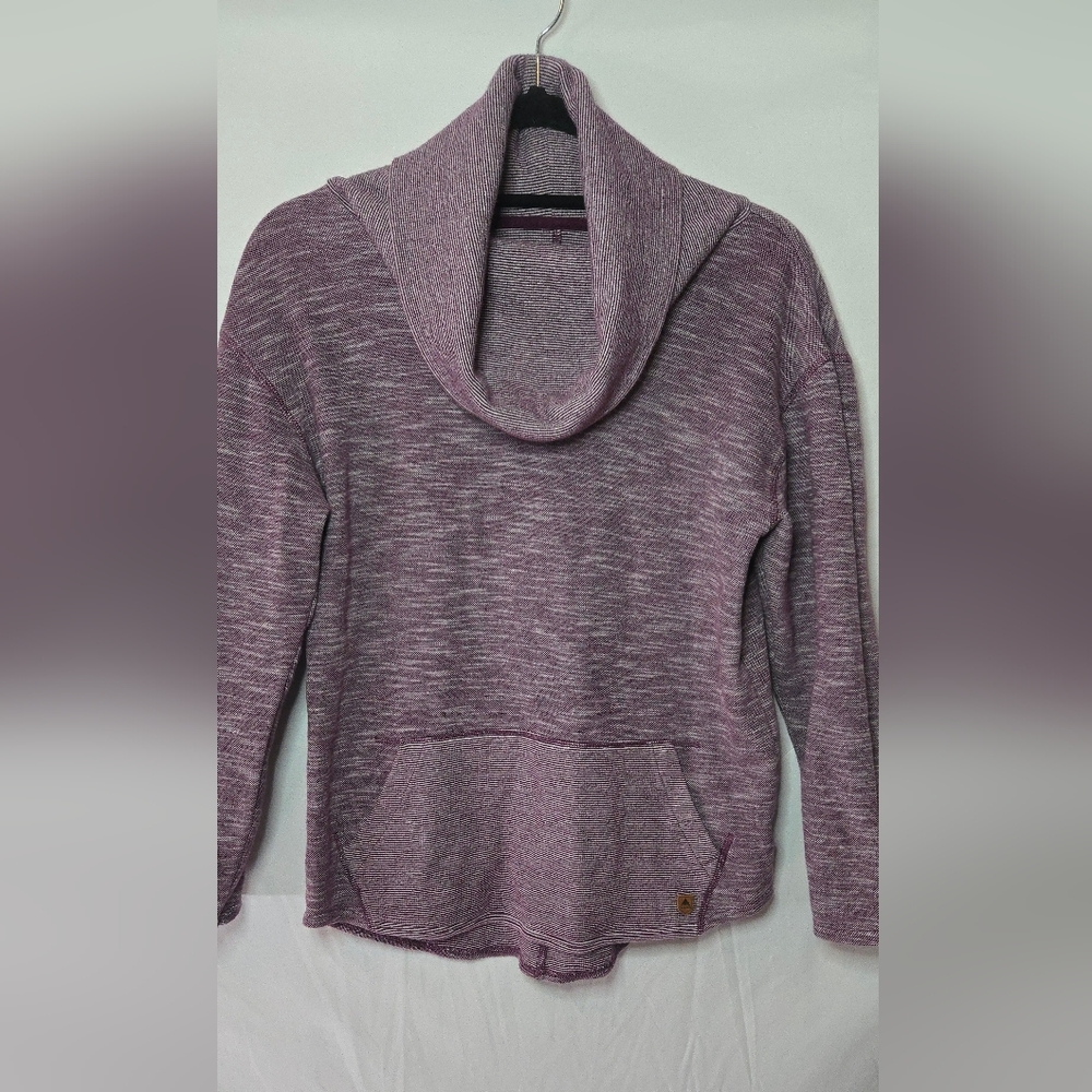 Burton Women's Small Cozy Cowl Neck Sweater Heathered Purple
